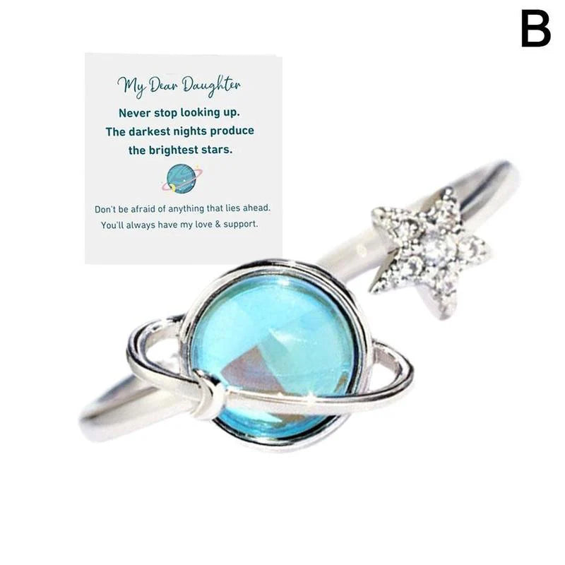Anello Stella e Luna "A Mia Figlia"